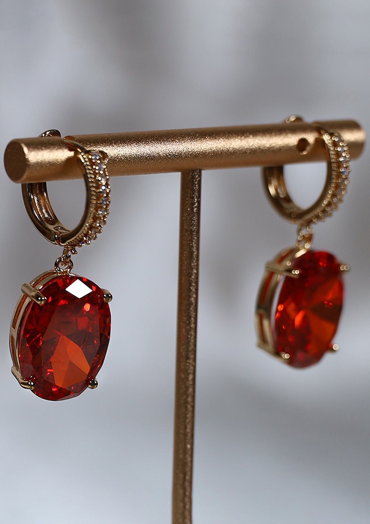 BLOODMOON LEVERBACK ZIRCON EARRINGS