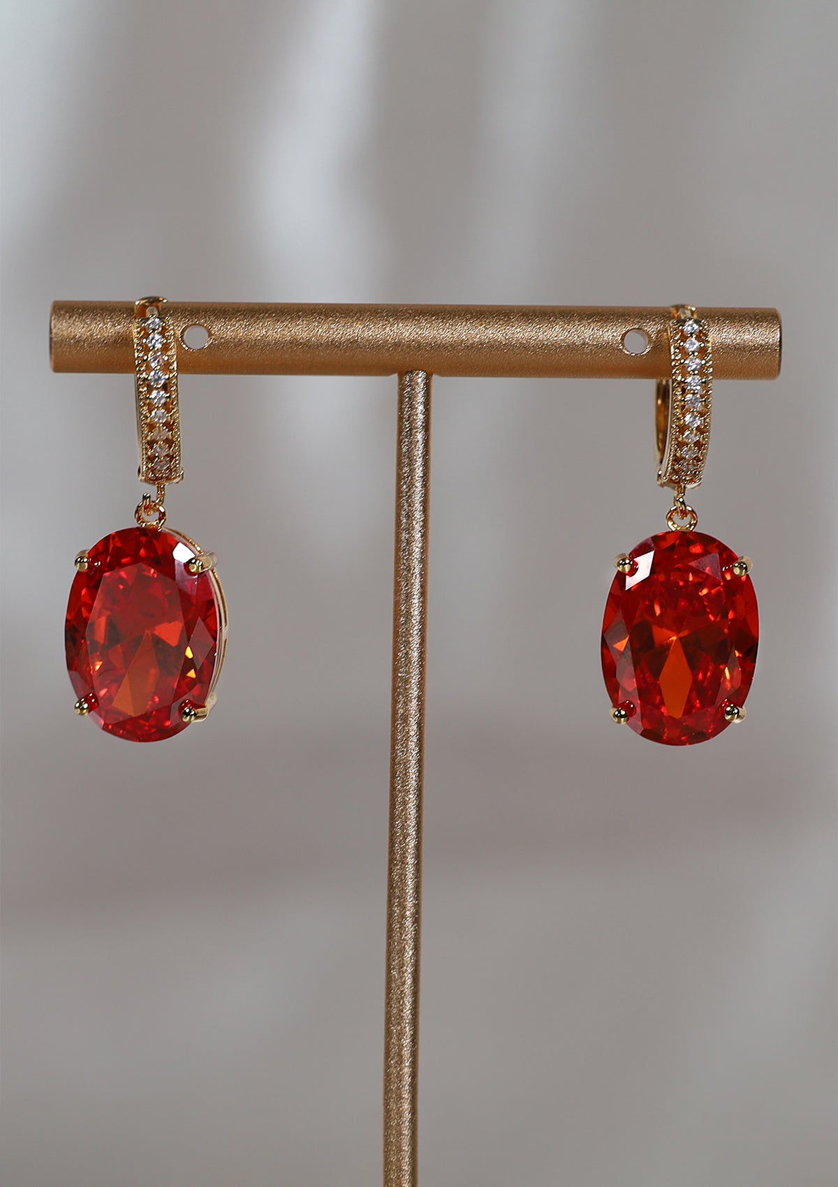 BLOODMOON LEVERBACK ZIRCON EARRINGS