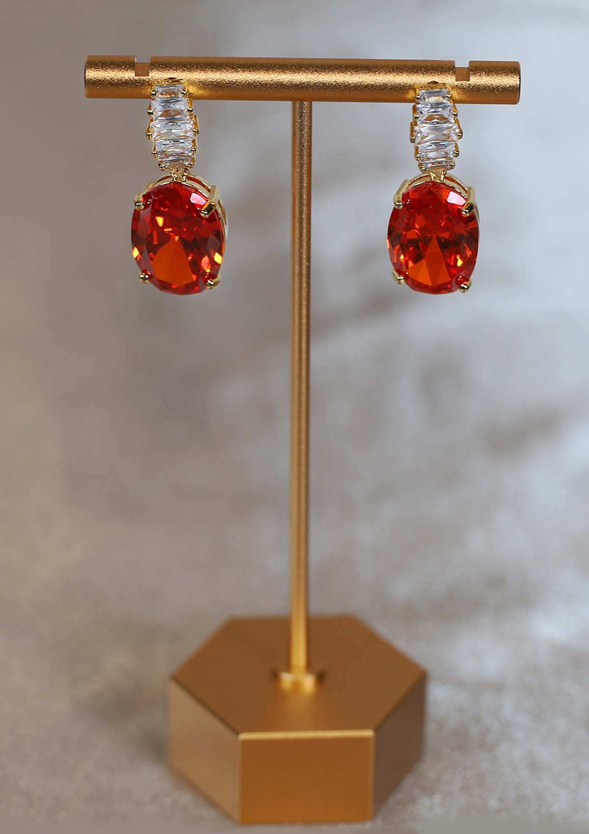 BLOODMOON DANGLE ZIRCON EARRINGS