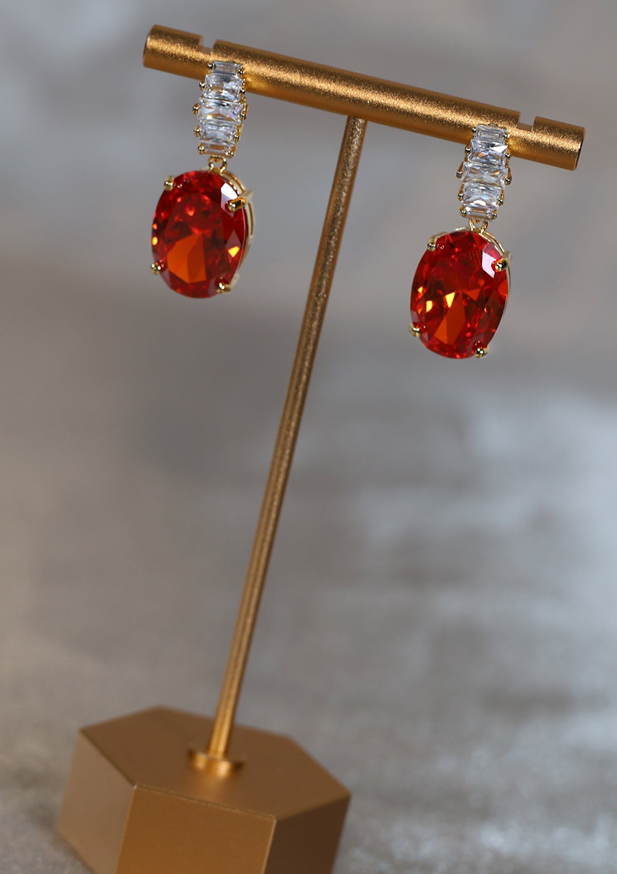 BLOODMOON DANGLE ZIRCON EARRINGS