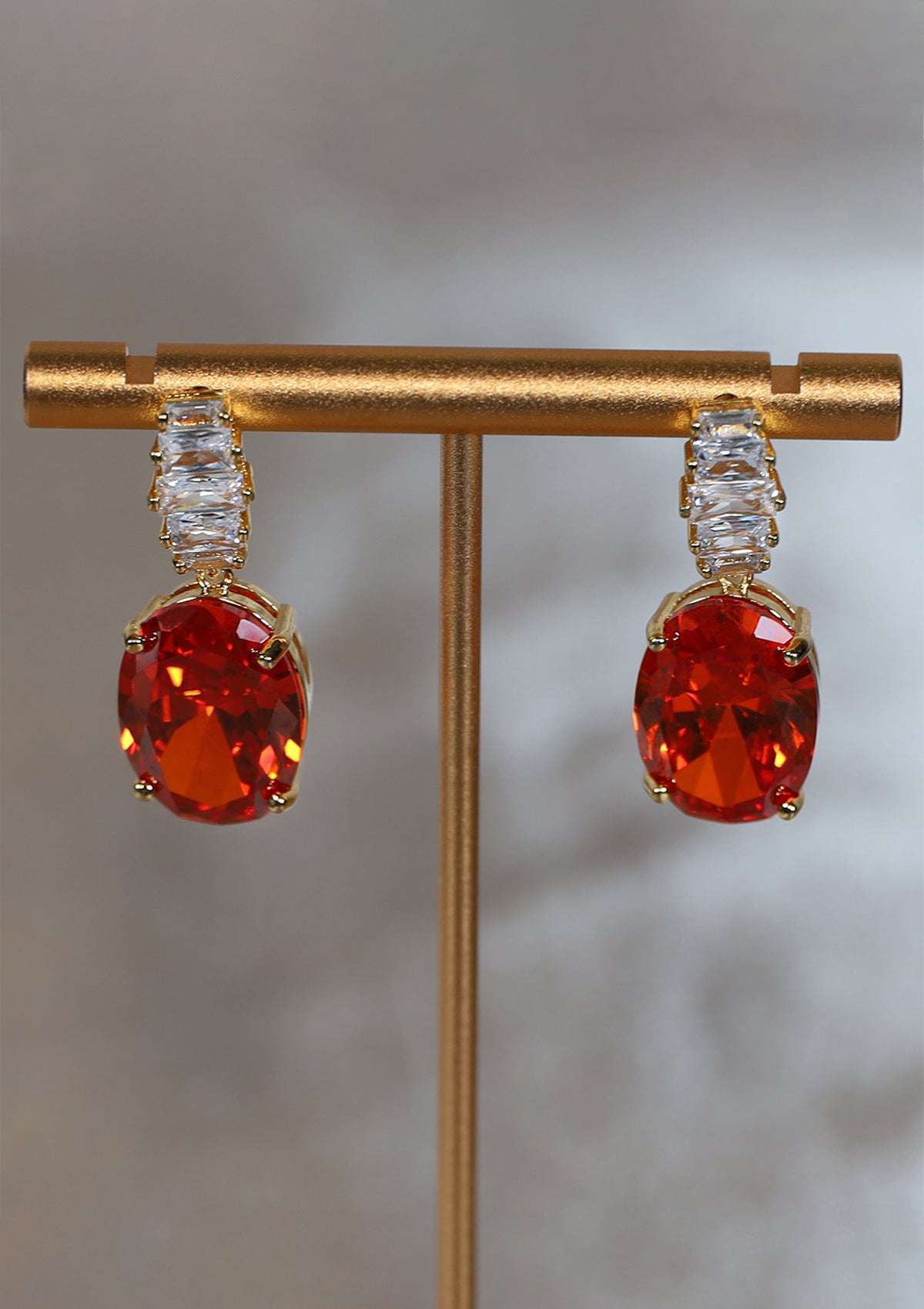 BLOODMOON DANGLE ZIRCON EARRINGS