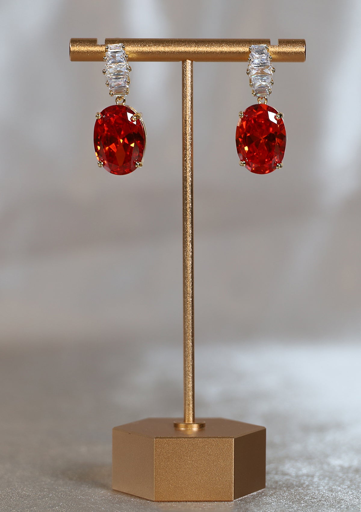 BLOODMOON DANGLE ZIRCON EARRINGS