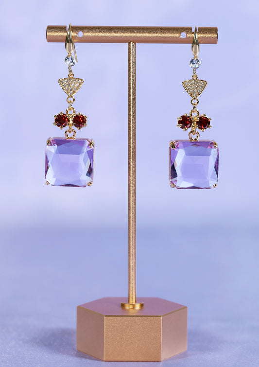 PERIWINKLE DANGLE ZIRCON EARRINGS